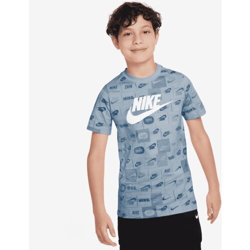 Nike k nsw tee club ssnl aop hbr, dečja majica, plava FN9609 Slike