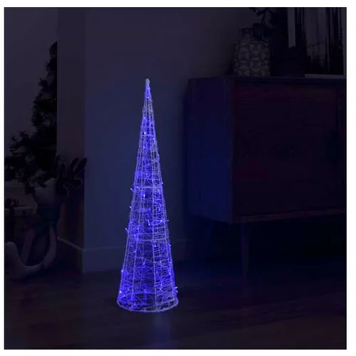  Akrilna okrasna LED piramida modra 90 cm