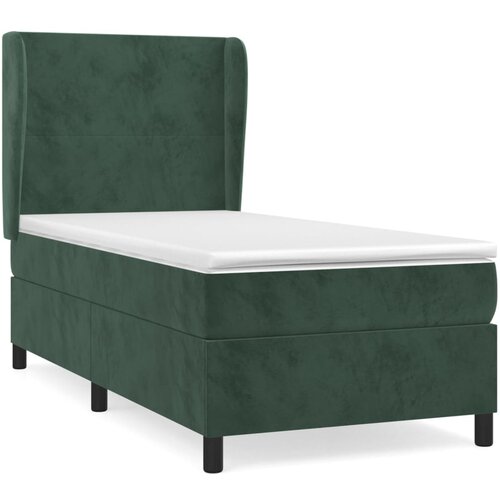 Maison Chic Box spring postelja - Vzmetna postelja z vzmetnico temno zelena 80x200 cm žamet SL7786, (21905492) Slike