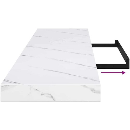  Polica na zidu Zidne 2 pcs Bijeli mramor 120 x 23 5 x 4 cm Slike