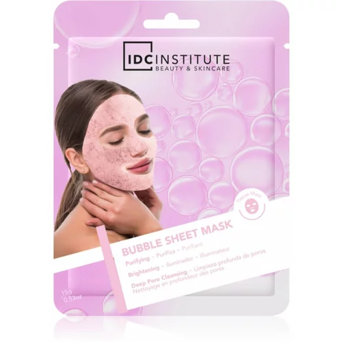 IDC INSTITUTE Bubble Sheet Mask maska iz platna za obraz za enkratno uporabo 1 kos