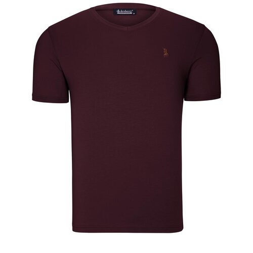 Dewberry T8568 V-NECK MENS T-SHIRT-PLAIN PURPLE Slike