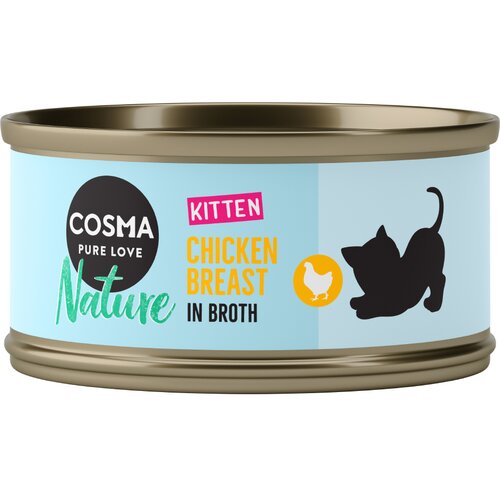 Cosma Ekonomično pakiranje Nature Kitten 24 x 70 g - s piletinom Slike