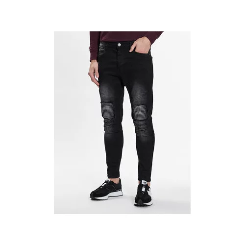 Brave Soul Jeans hlače MJN-BIKERCHARC Črna Skinny Fit