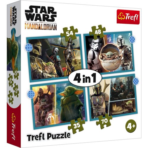 Trefl 4 in 1 Puzzle - Star Wars The Mandalorian - 1 k. Cene