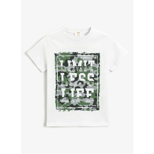 Koton Printed White Boy T-shirt 3skb10029tk Slike