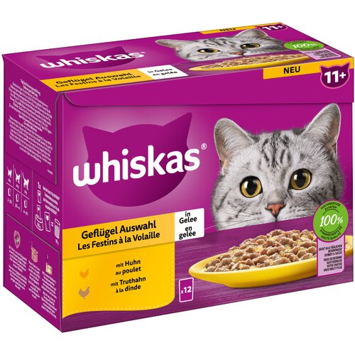 Whiskas Senior 7+ vrećice 12 x 85 - 11+ Izbor peradi u želeu Cijene