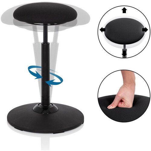 MID.YOU Pisarni&amp;scaron;ki Stolček Valance Sit, Črna Slike