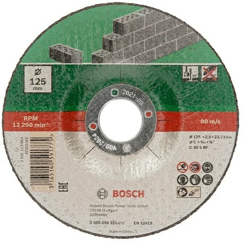 Bosch Rezni disk C 30 S BF (Promjer rezne ploče: 125 mm, Provrt: 22,23 mm, Prikladno za: Kamen, 5 Kom.)