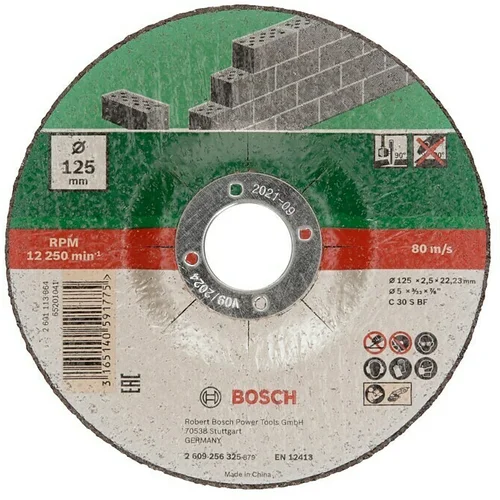 Bosch Rezni disk C 30 S BF (Promjer rezne ploče: 125 mm, Provrt: 22,23 mm, Prikladno za: Kamen, 5 Kom.)