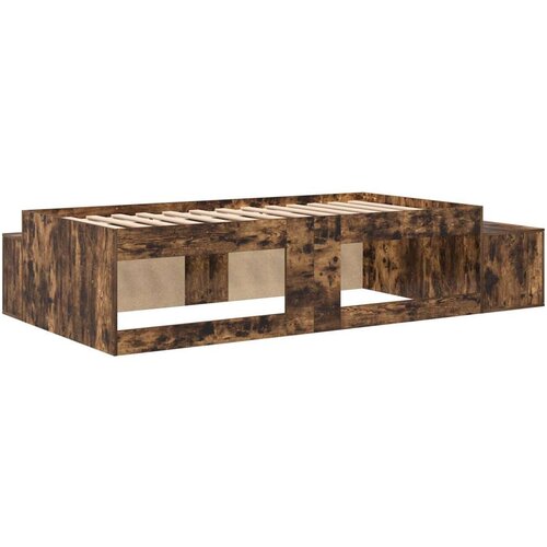  Krevet za pohranu Dimljeni hrast Konstruirano drvo 75 x 190 cm Slike