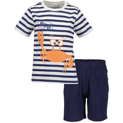 Blue Seven Pižama mornarska / oranžna / bela