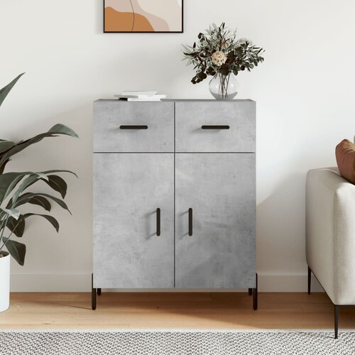 vidaXL Komoda betonsko siva 69,5x34x90 cm inženirski les Cene