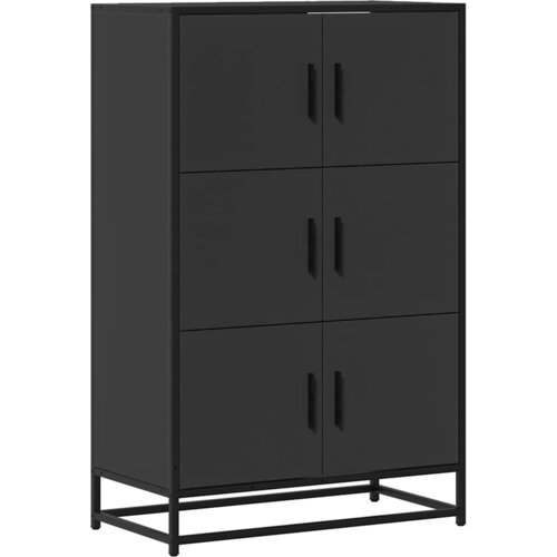 Maison Chic Visoka omara - Komoda - Predalnik črna 68x35x106,5 cm inženirski les in kovina, (21720158) Slike