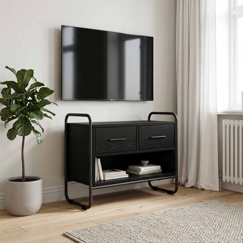  TV ormar 60 x 30 x 50 cm Crni hrast Konstruirano drvo Slike