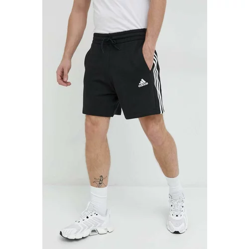 Adidas Bombažne kratke hlače moški, črna barva