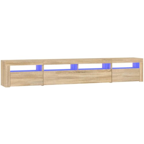 Maison Chic TV omarica - TV stojalo - Televizijska omarica z LED lučkami sonoma hrast 240x35x40 cm, (21701972) Cene