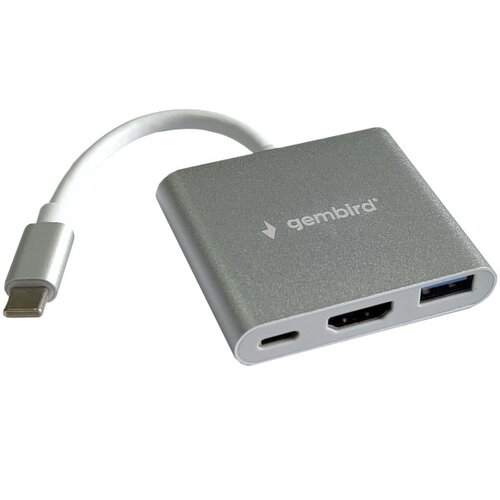 Gembird A-CM-HDMIF-05 type-C to HDMI + USB3.0 + PD aluminium Cene