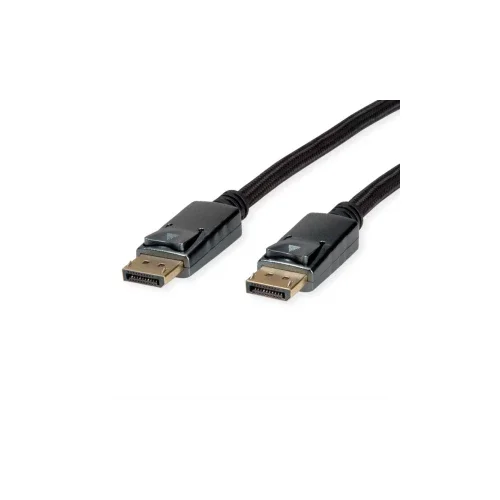 Roline DisplayPort priključni kabel DisplayPort utikač 2.00 m crna, srebrna 11.04.5867 sa zaštitom DisplayPort kabel