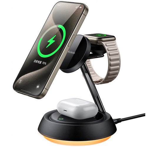 McDodo INDUKTIVNI POLNILEC 15W 3V1 ZA MAGSAFE IPHONE AIRPODS WATCH LAMP, (21748349) Cene
