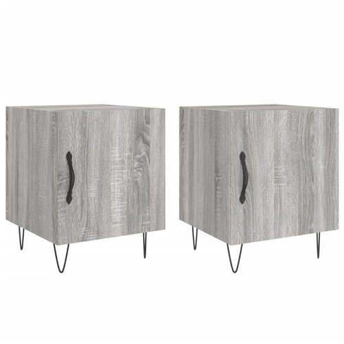 Maison Chic Dvo delni komplet Nočne omarice - Nočne mize siva sonoma 40x40x50 cm inženirski les, (21688055) Slike