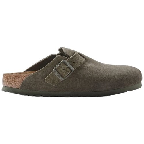 Birkenstock Boston Suede Leather Narrow - Thyme Zelena Slike