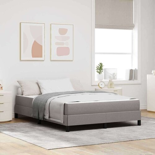 vidaXL Postelja z vzmetnico Drugo Taupe 140 x 200 cm blago Cene