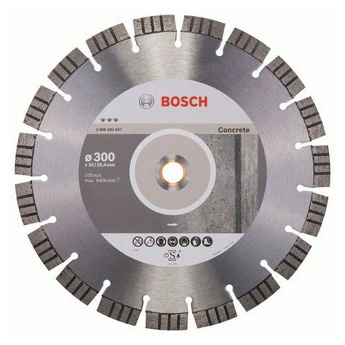Bosch dijamantska rezna ploča Best for Concrete 300 x 20, 00+25, 40 x 2, 8 x 15 mm, 2608602657 Slike