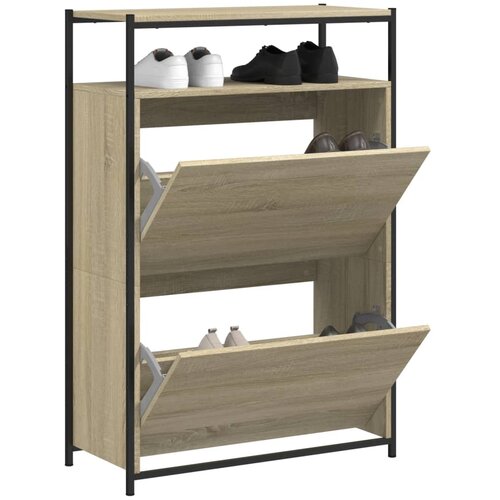 vidaXL Ormarić za cipele boja hrasta 75x34x112 cm konstruirano drvo Cijene