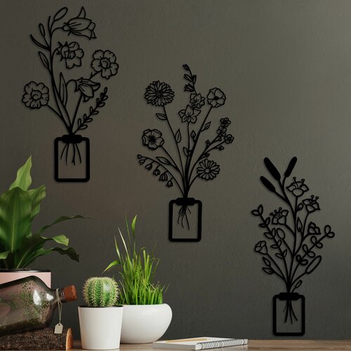 Wallity Erba-1 black decorative metal wall accessory Slike