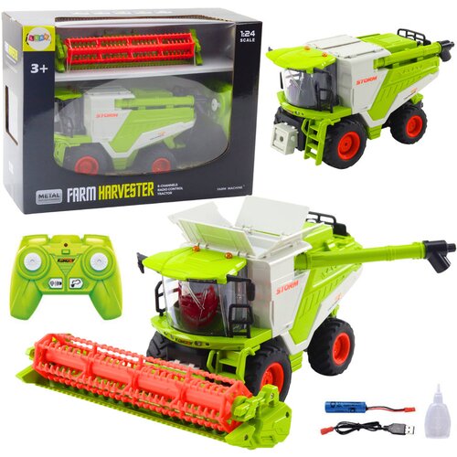 Kombajn na daljinsko upravljanje Combine Harvester s nastavkom za berbu žita crveno/zeleni Cene