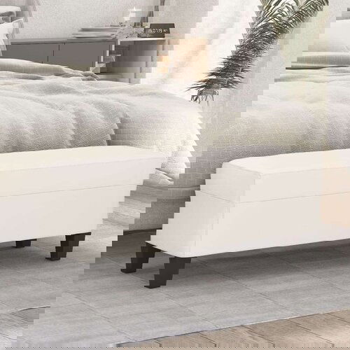  Klupa krem 100 x 35 x 41 cm od umjetne kože - Krema 100 x 35 x 41 cm Cijene