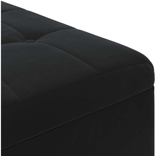  Otoman za pohranu s jastukom Crna 60 x 60 x 45 cm Bar&amp;scaron;un - Crna 60 cm Bar&amp;scaron;un Slike