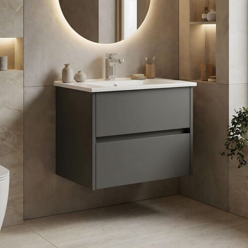 Hanah home Polica za kupatilo, Antracit Slike
