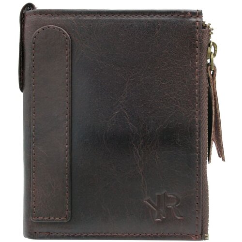 Fashion Hunters Large brown men&amp;#039;s wallet in retro style Slike