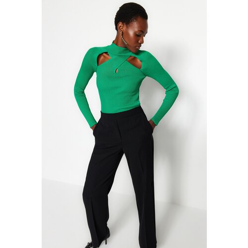 Trendyol Sweater - Green - Slim fit Cene