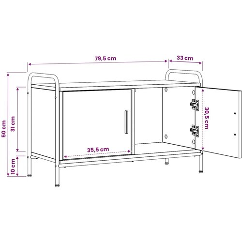 TV ormar 79 5 x 33 x 50 cm Staro drvo Konstruirano drvo - Staro drvo 79 5 x 33 x 50 cm Slike