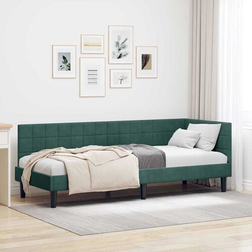 Kutni okvir kreveta Tamnozelena 80 cm x 200 cm Bar&scaron;un Cijene