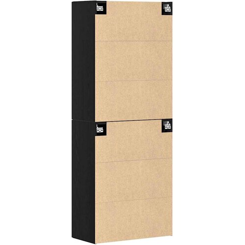  Ormar za montažu na zid 2 pcs Crni hrast 69,5 x 34 x 90 cm Slike