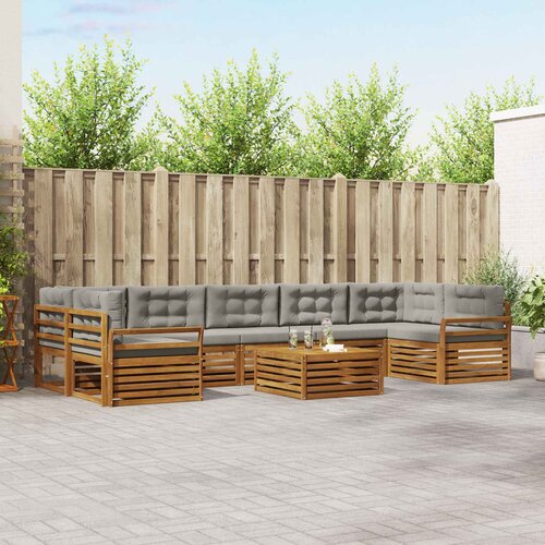  Set vanjskih sofa 8 kom. Prirodna i svijetlo siva Cijene