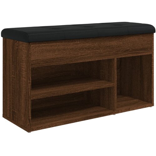 Maison Chic Klop za čevlje - Sedež za čevlje rjavi hrast 82x32x45,5 cm inženirski les, (21776161) Slike
