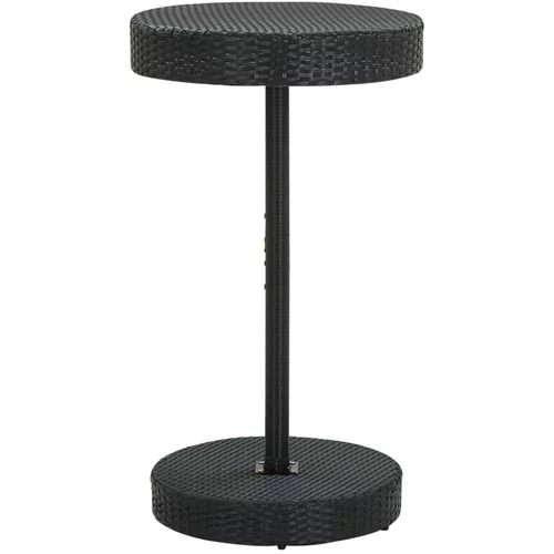 vidaXL Vrtni stol crni 60,5 x 106 cm od poliratana