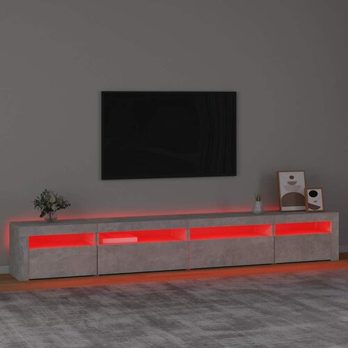  ormarić s LED svjetlima siva boja betona 270 x 35 x 40 cm Slike