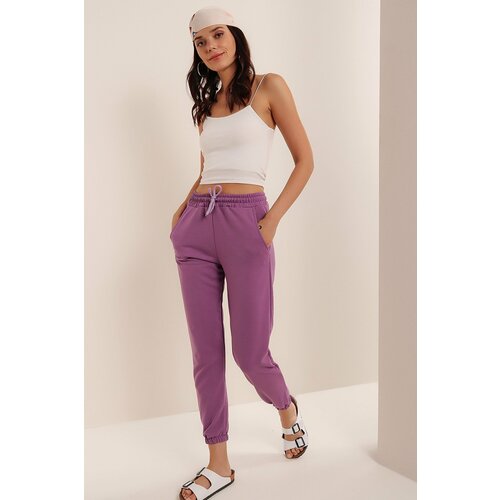 HAKKE Women's Lilac Pockets Sweatpants Slike
