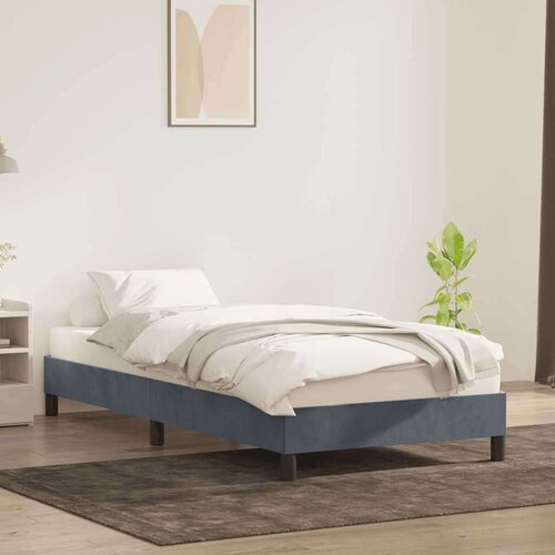 VidaXL Okvir kreveta bez madraca tamnosiva 100x210 cm bar&amp;scaron;un Slike