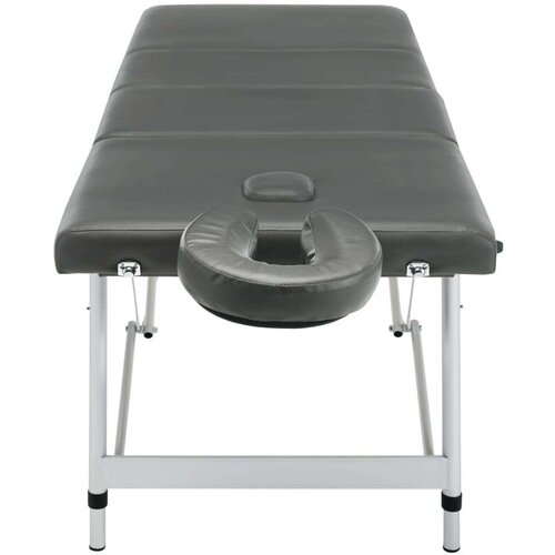 VidaXL Masažna miza s 4 conami aluminijast okvir antracit 186x68 cm Slike