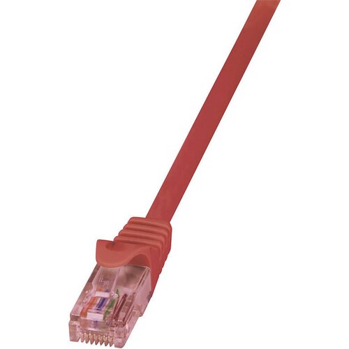 Logilink CQ2054U RJ45 omrežni kabel\, Patch kabel CAT 6 U/UTP 2.00 m rdeča ognjevaren\, z za&scaron;čitnim zapornim zatičem 1 kos, (20418757) Cene