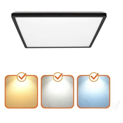  LED plafonsko svetlo za kupatilo NIVERA LED/24W/230V IP54 30x30 cm crno Slike