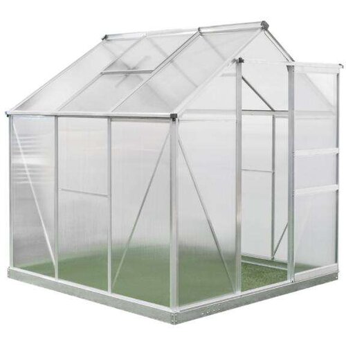 WESTMANN aluminijski staklenik Flora 66 | srebrni | 192x192x201 cm Slike