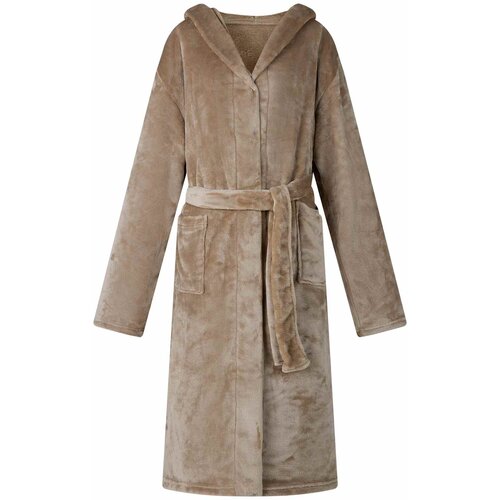 VidaXL Kupaći kaput s kapuljačom Kamel xxl Flanel Slike